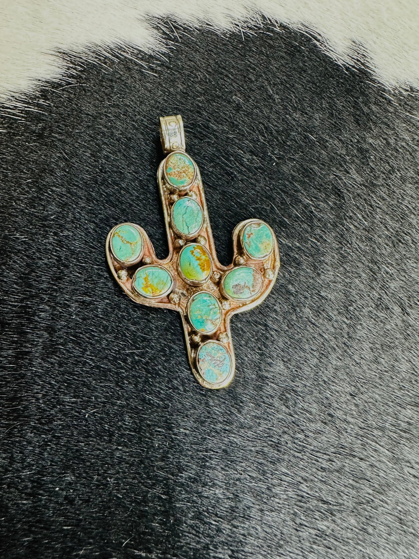Tibet Cactus Turquoise Pendant