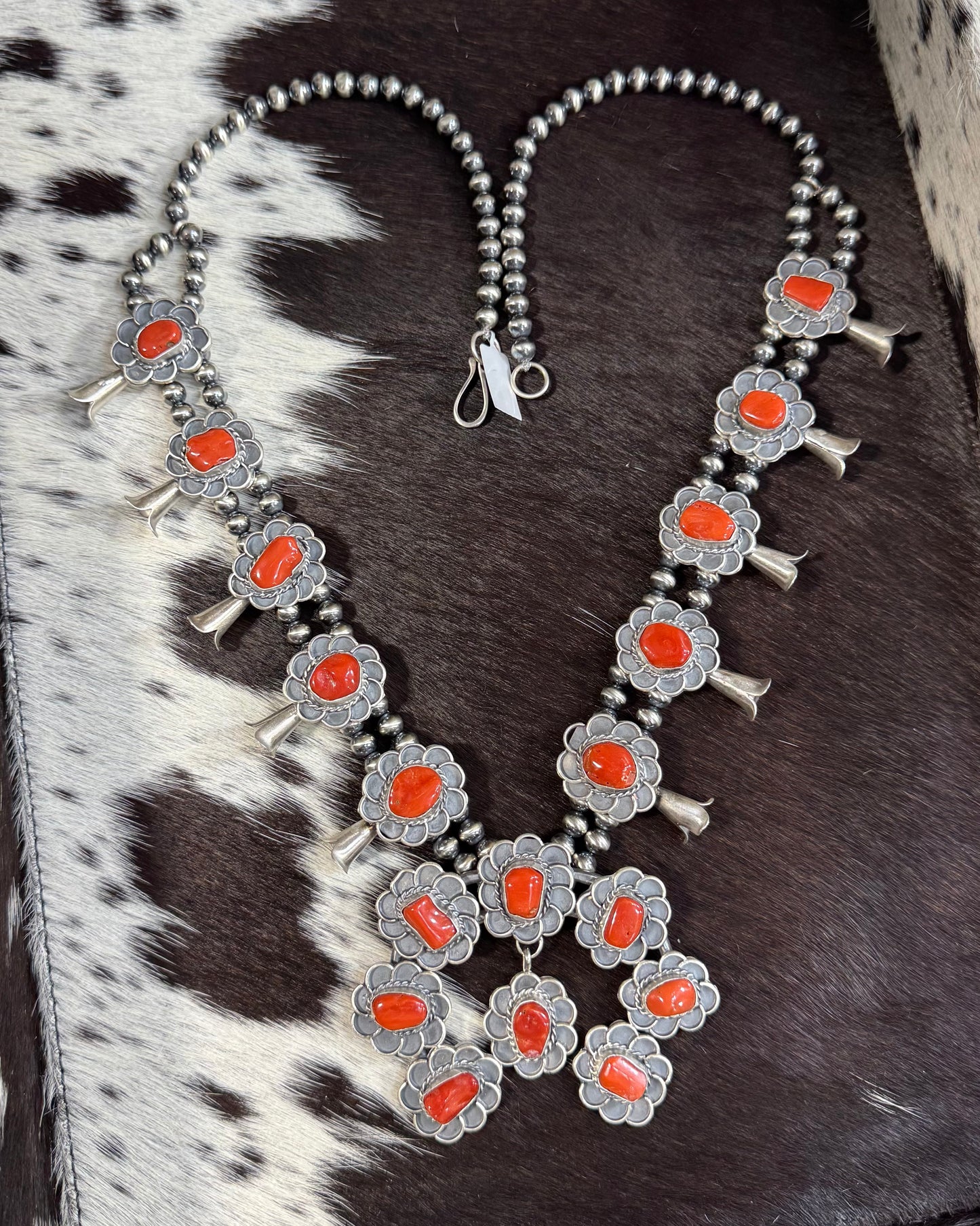 Gilbert Nez Coral Squash Blossom *Native