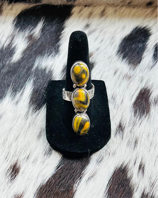 B- 3 Stone Bumblebee Ring