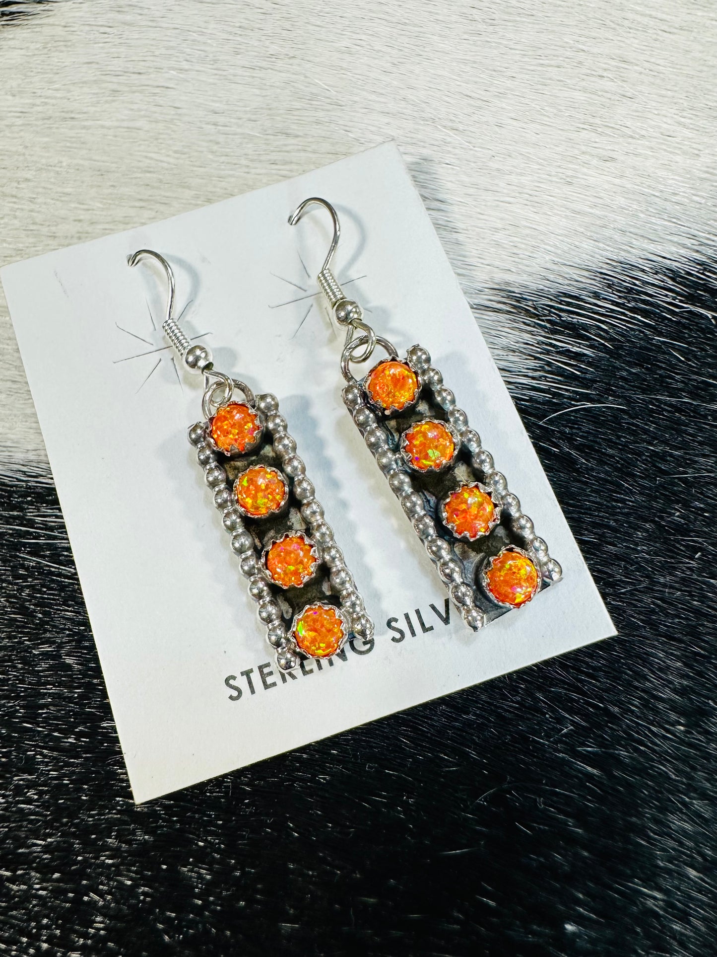 Orange Opal Mini Dangle *Sterling