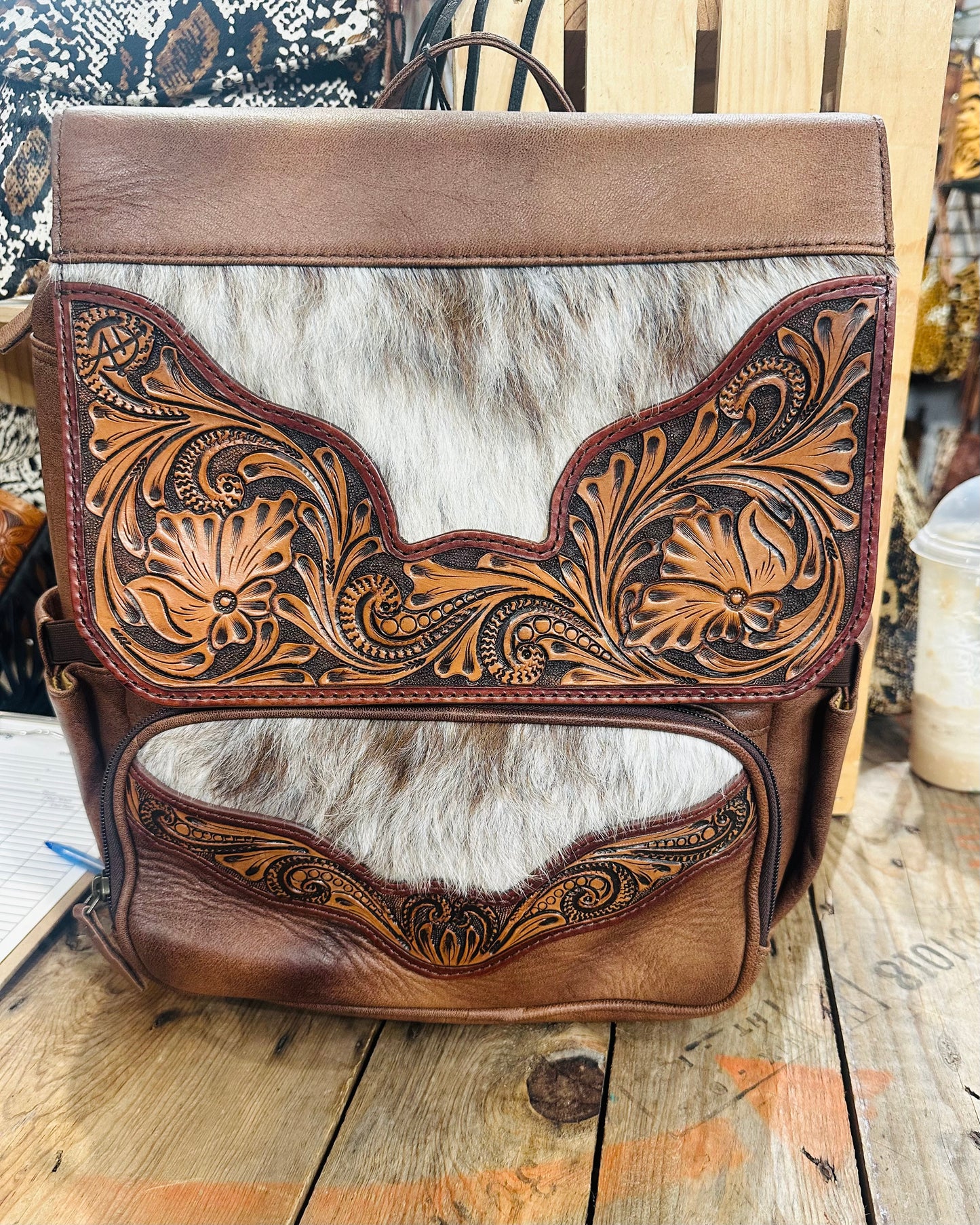 AD Hide Tooled Backpack