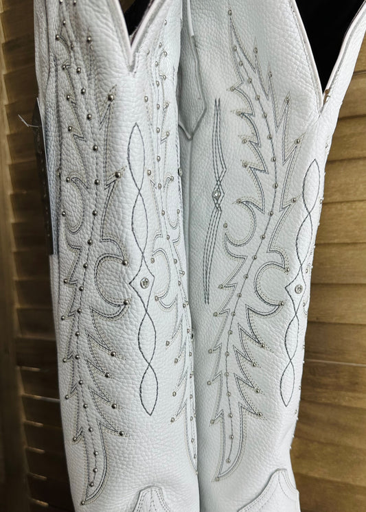 Paulina Tall Wide Calf Boots *White