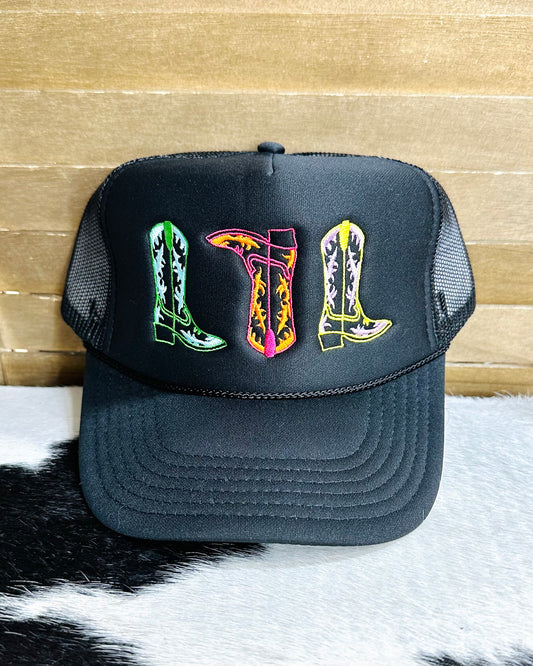 Neon Boots Cap *Black