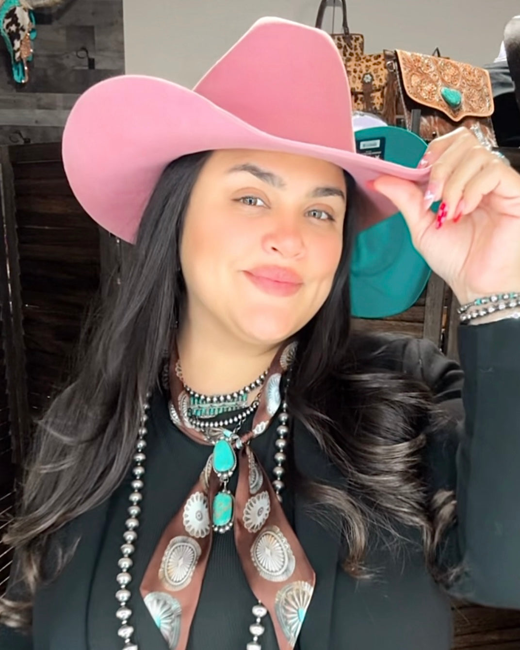 Pink Cattleman Tejana Felt Hat