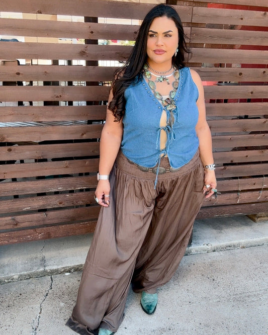 Wide Leg Pant *Brown