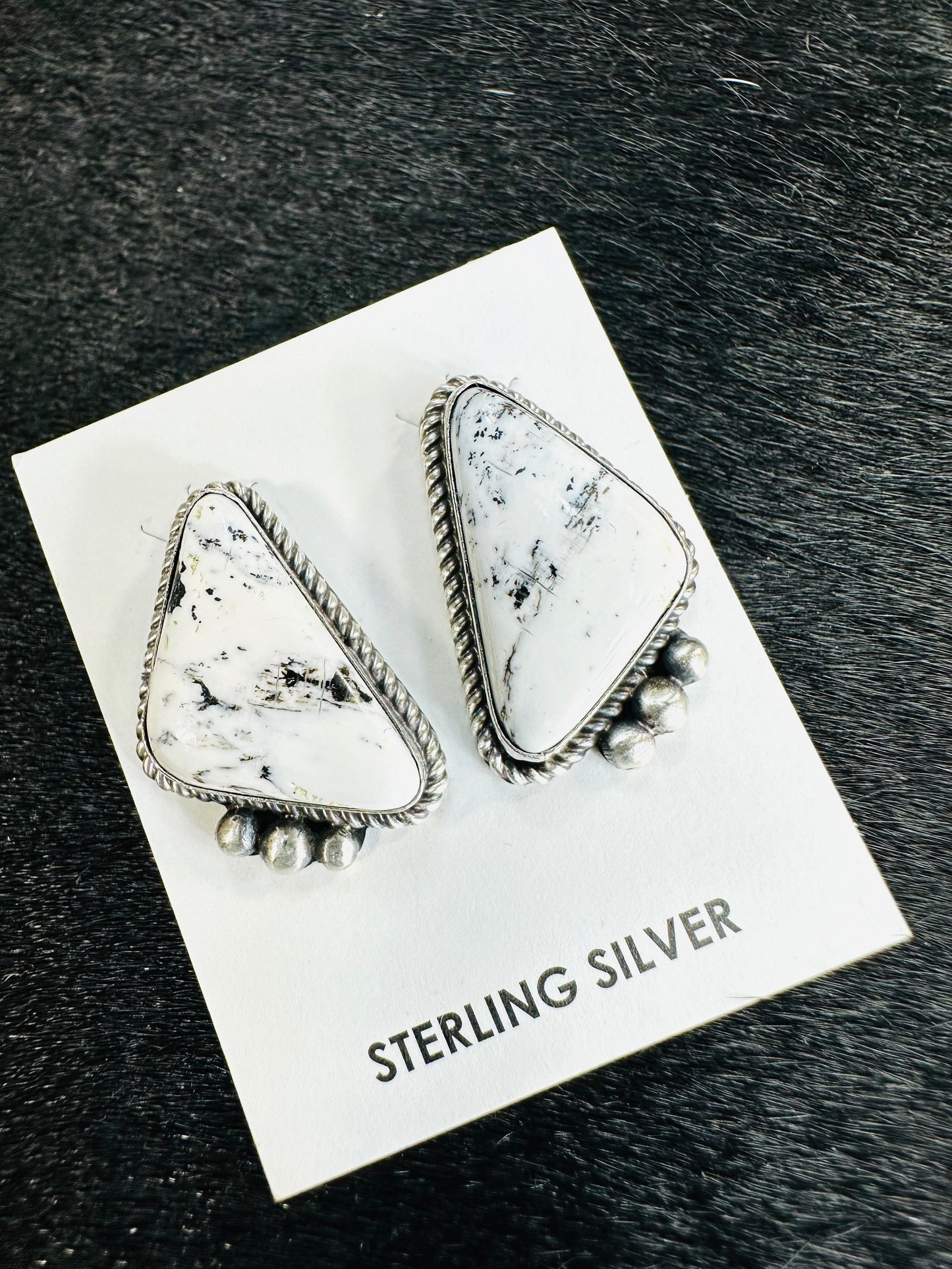 Judith Dixon White Buffalo Earrings