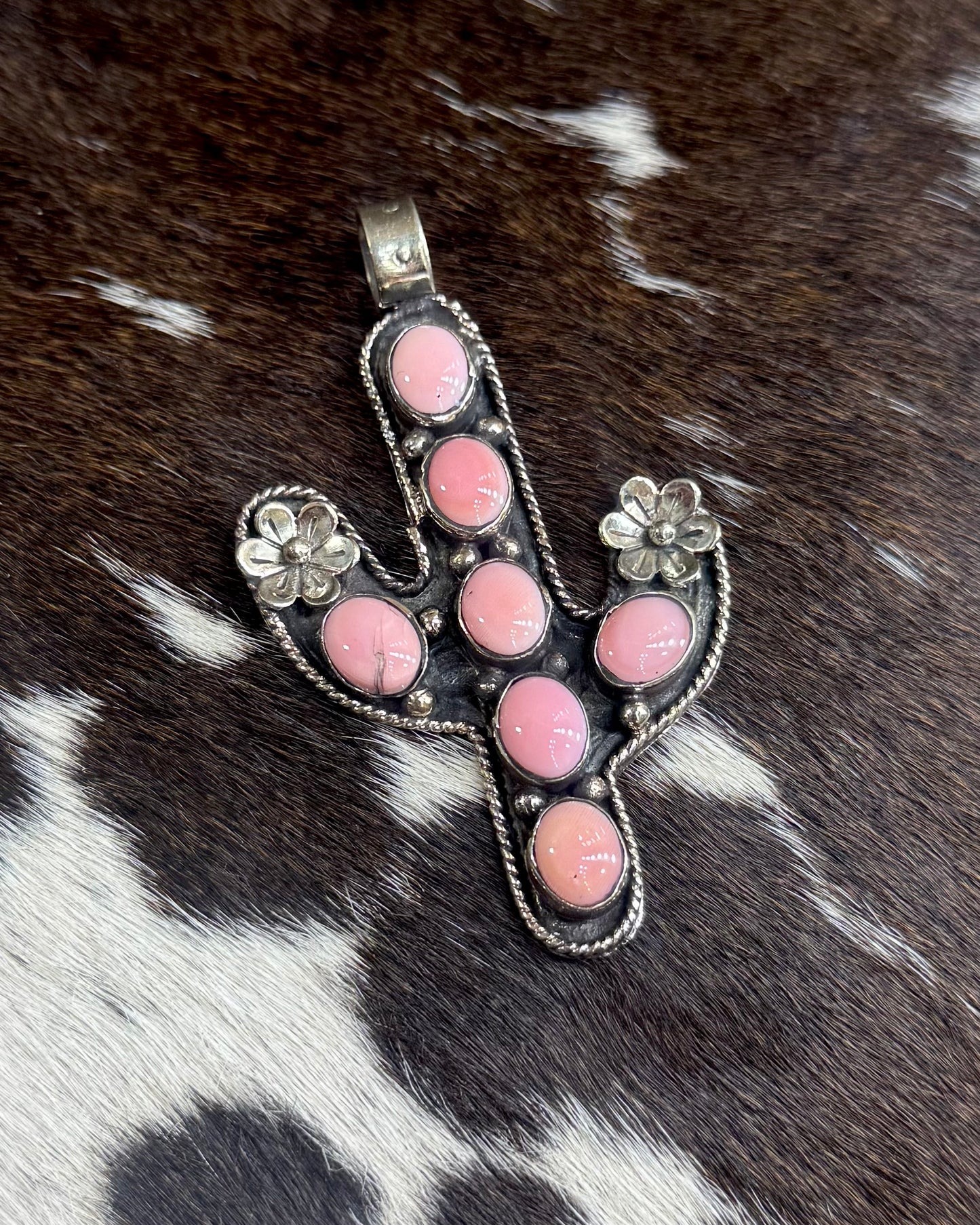 Pink Conch Tibet Cactus Pendant *NonNative