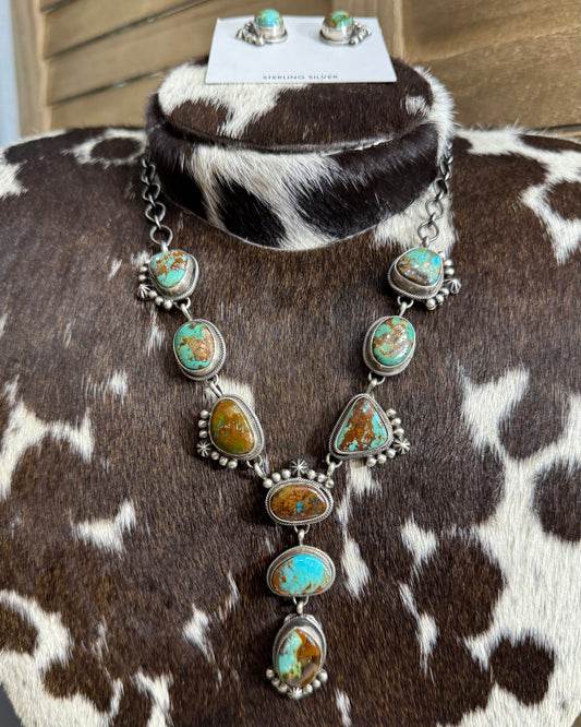 Lorenzo Juan Navajo Kingman Turquoise Necklace Set *Native