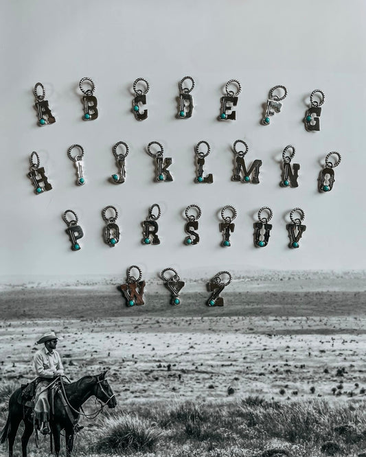 Sterling Silver Initial Pendant Charm *Non Native