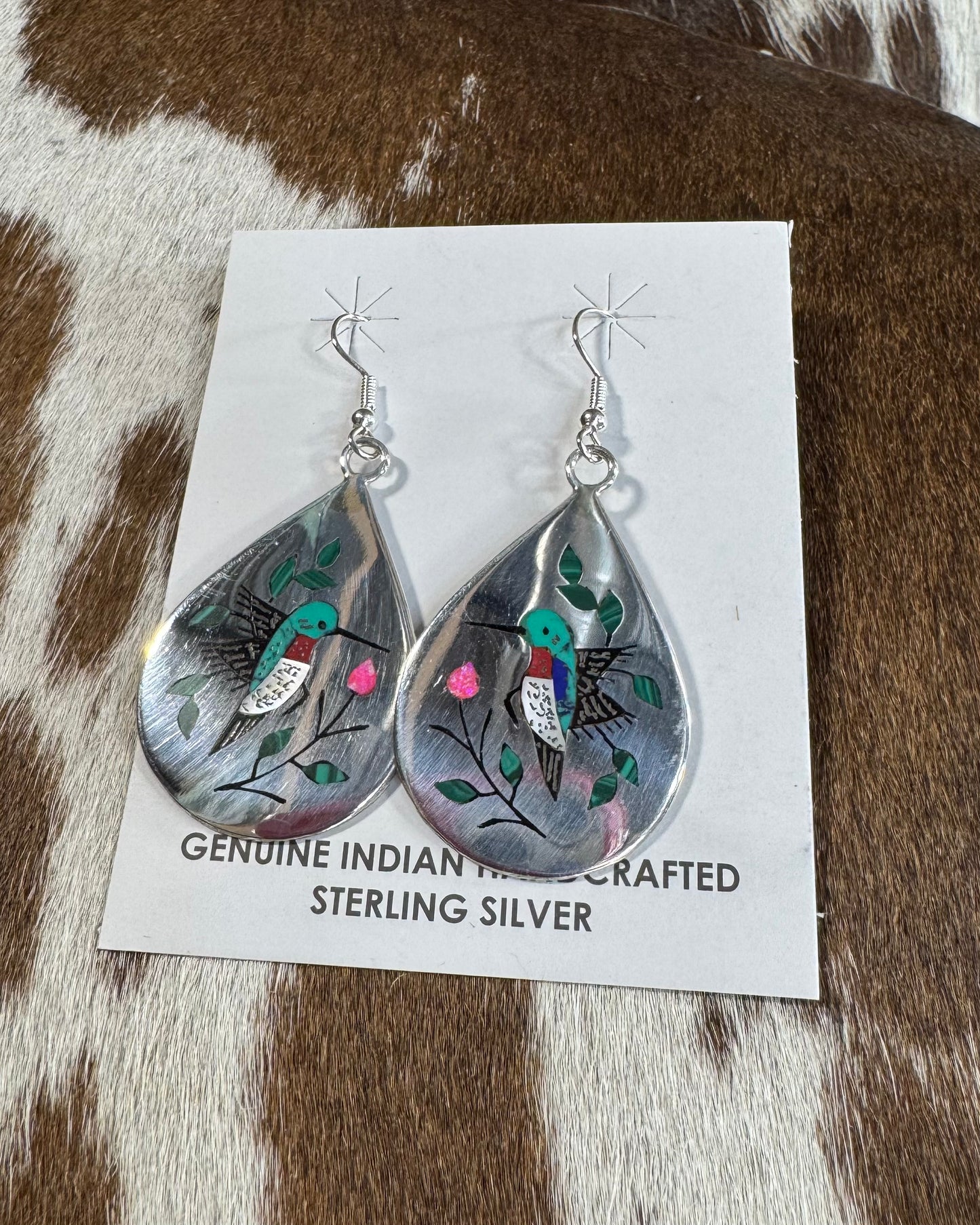Raymond Boyd Humming Bird Earrings *Native