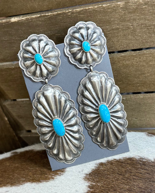 Rita Lee Double Concho Earrings