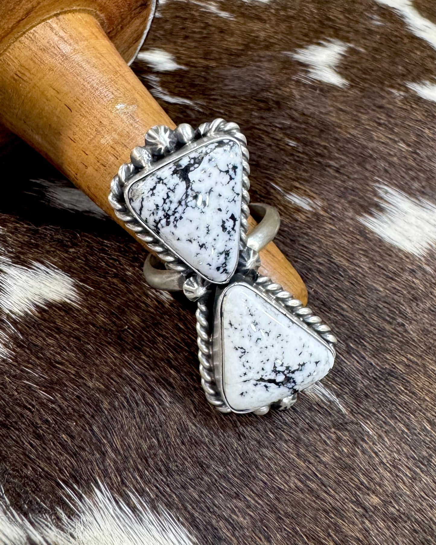 Eugene Balone White Buffalo Ring *Native