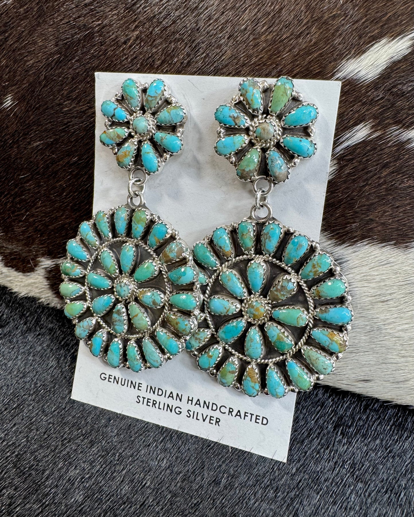 Large Concho Stud Earrings *Native