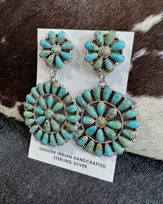 Large Concho Stud Earrings *Native