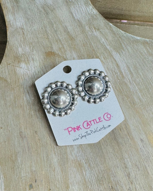 Everyday Sterling Silver Concho Studs
