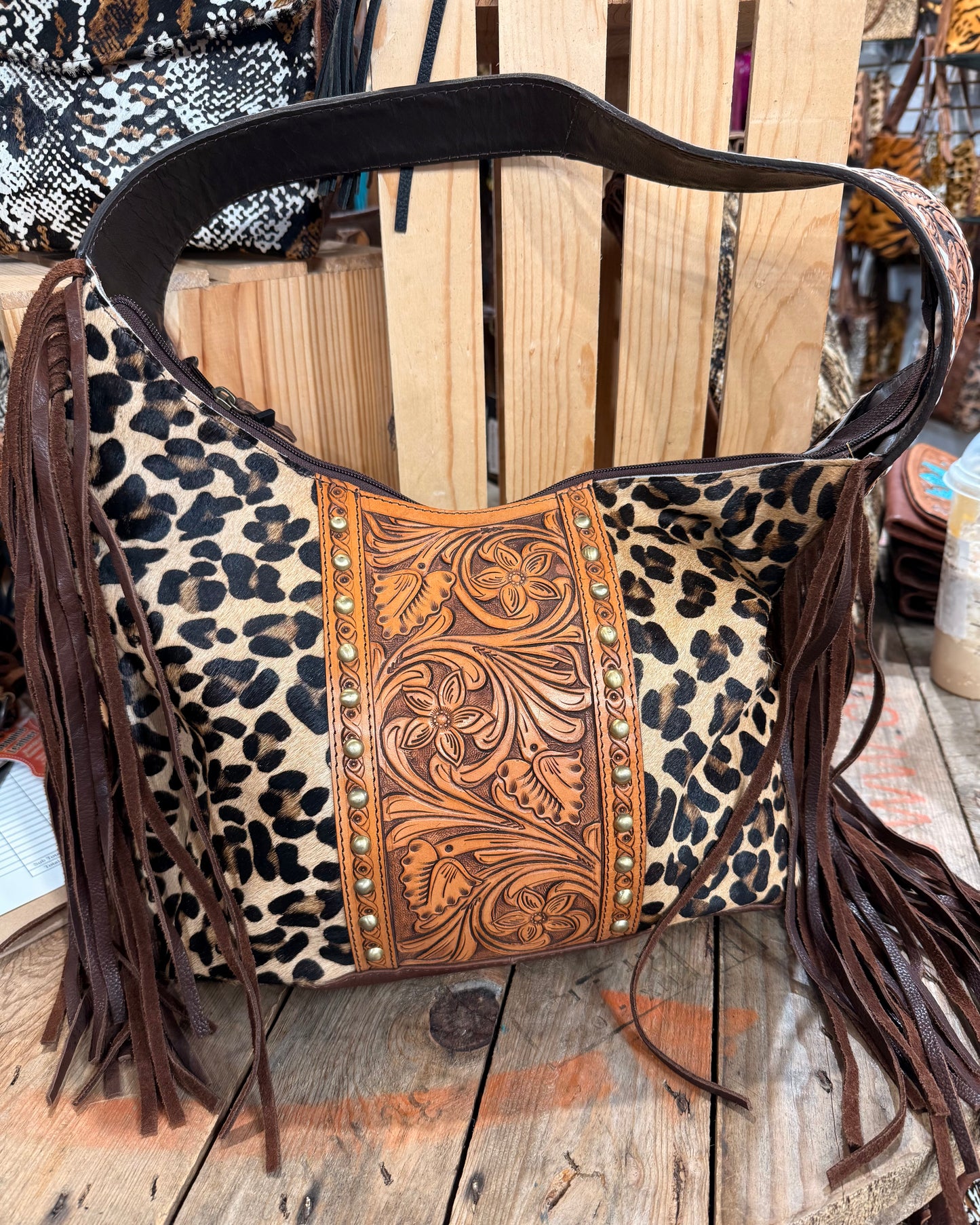 Diana Leopard Shoulder Bag