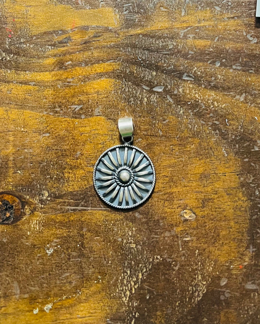 Sterling Concho Pendant