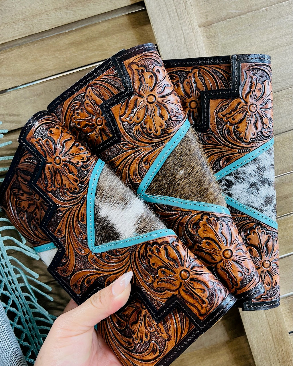 Tooled Leather Wallet *hide varies