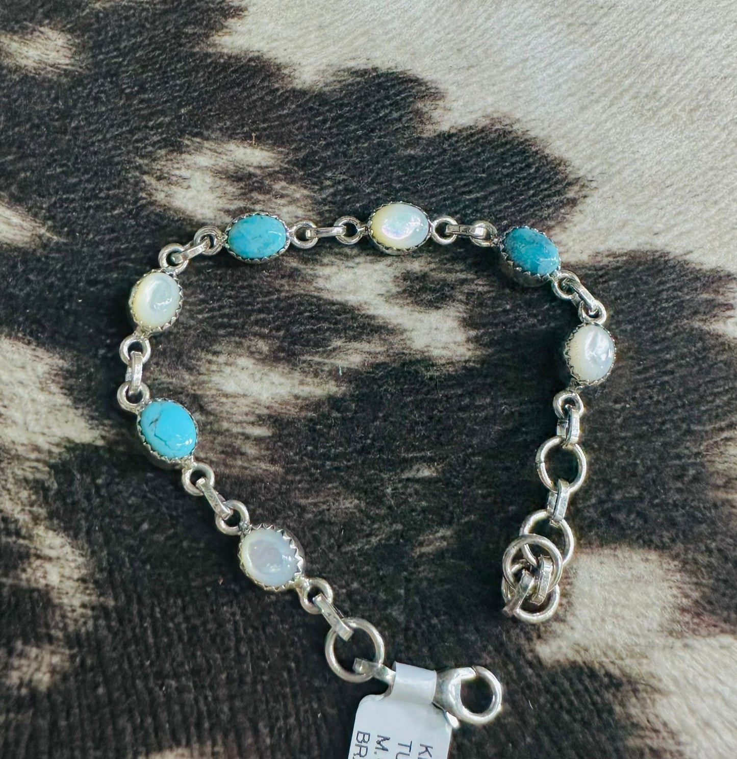 Mother Of Pearl Turquoise Bracelet