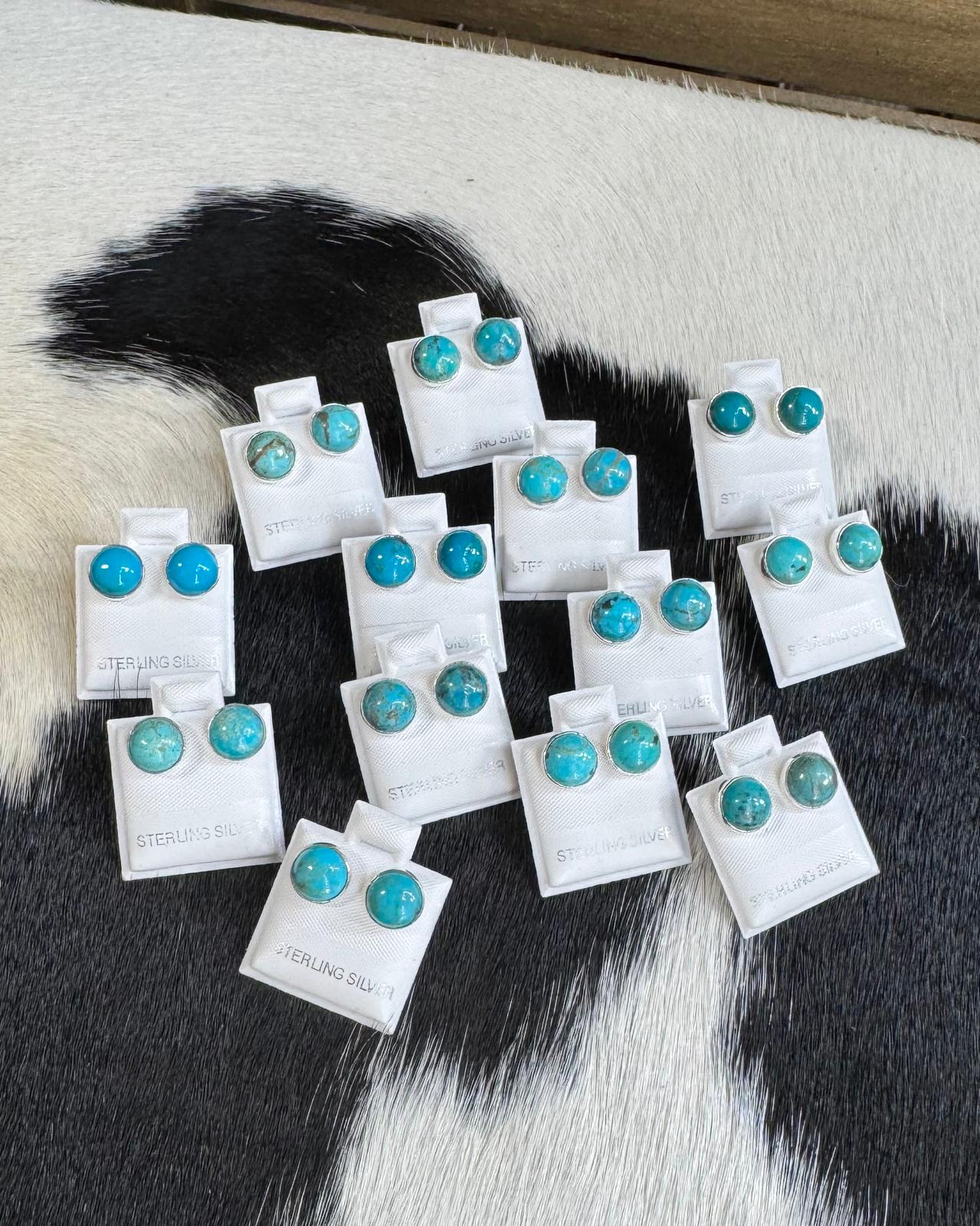 Turquoise Blue Stone Studs *Stone Varies