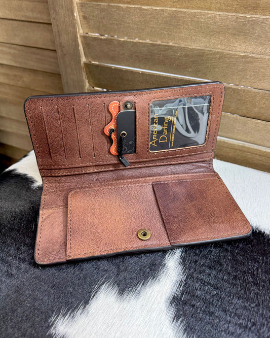 AD Turquoise Boot Stitch Wallet