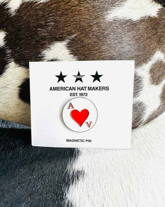 Ace Of Hearts Magnetic Pin