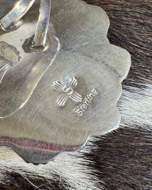 Sheila Becenti Spiny Turquoise Cluster Ring *Native