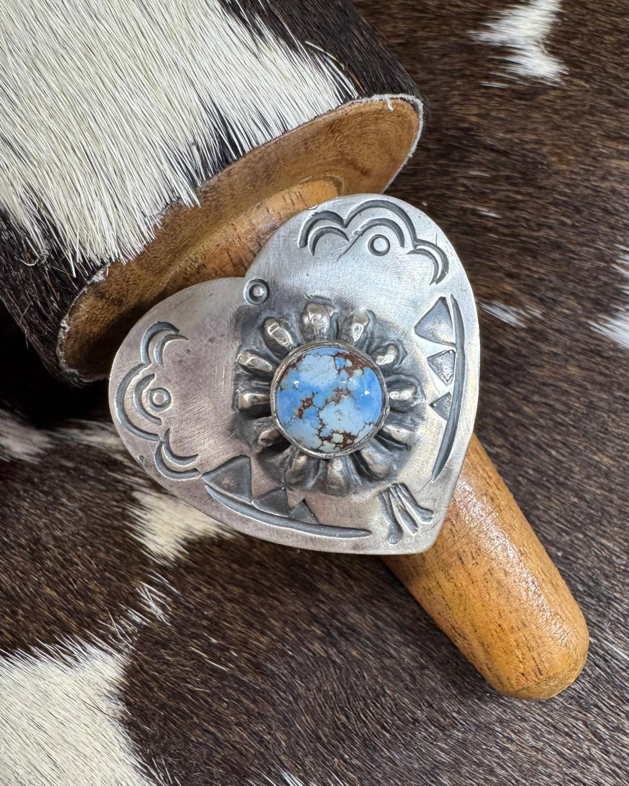 Leroy James Sterling Golden Hills Heart Ring *Native