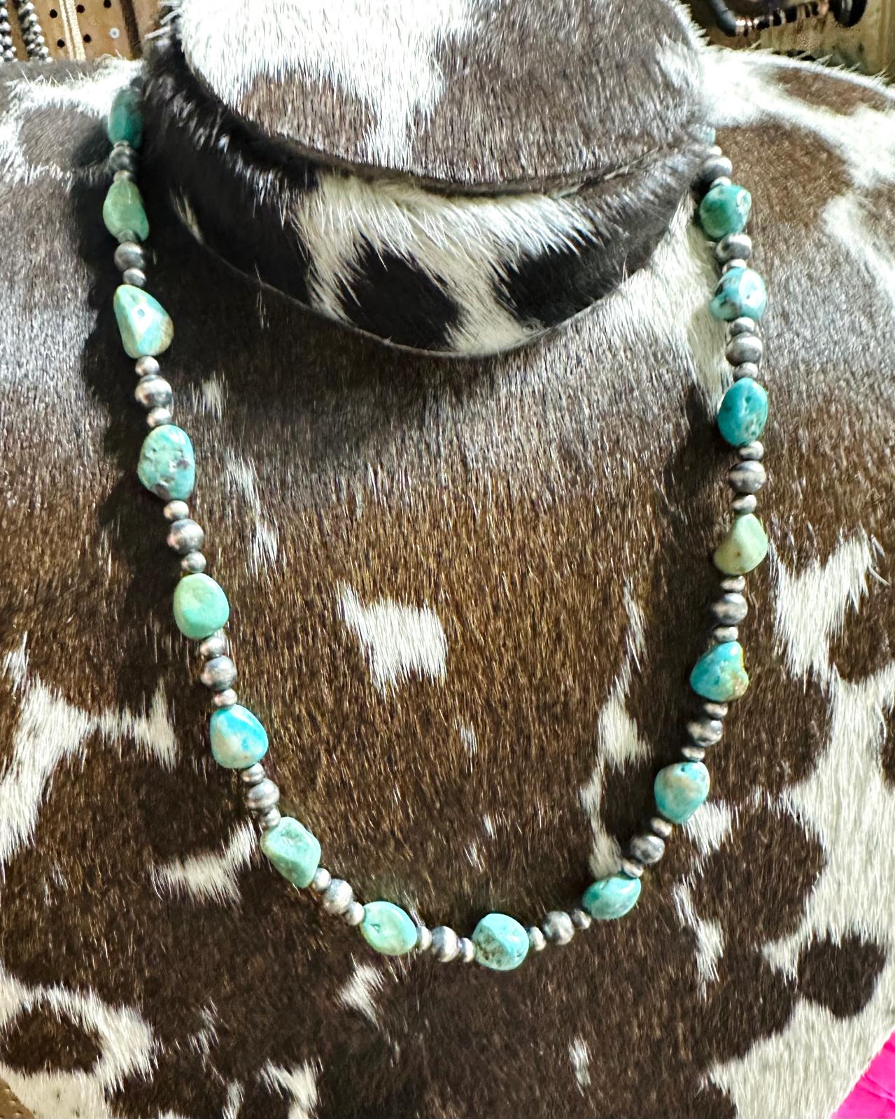 21" Red River Turquoise Multi Pearl Stacker