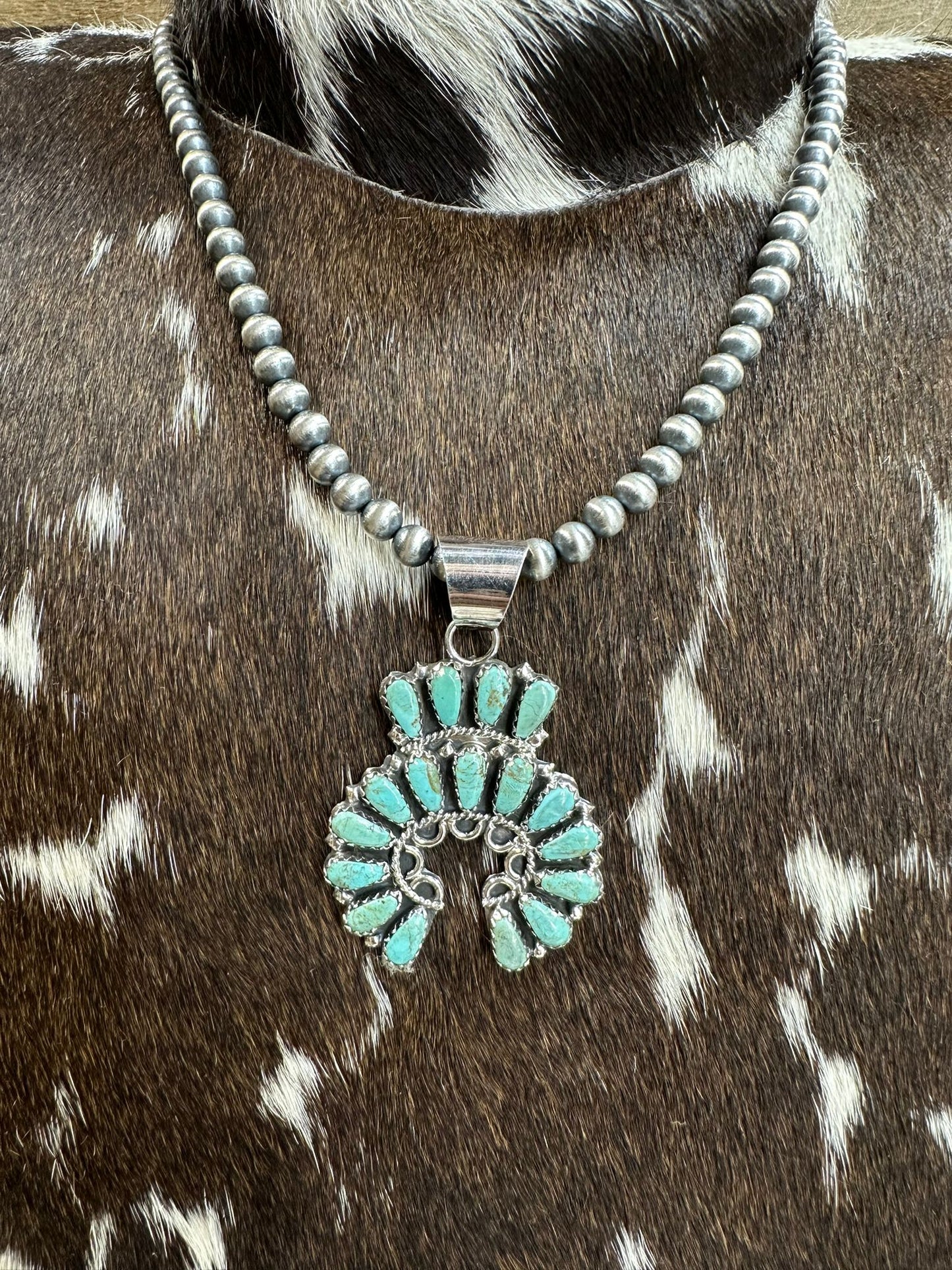 Zeita Begay Naja & 5mm Pearl 16” Necklace *Native