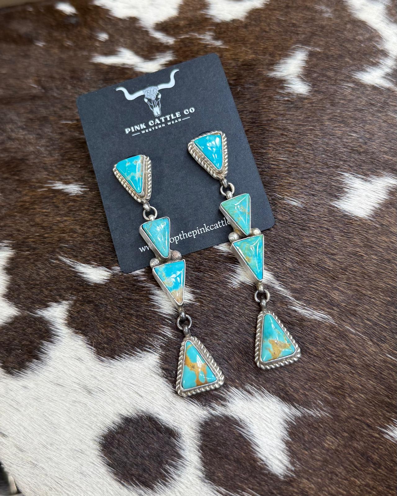 Judith Dixon Triangle Dangle Earrings *Native
