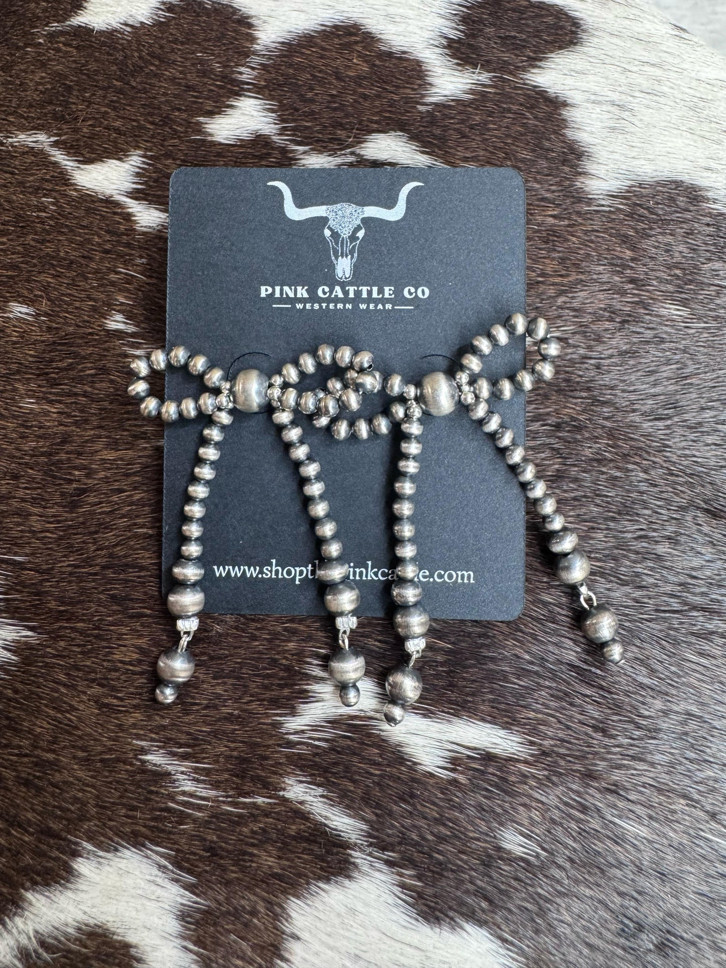 Sterling Pearl Bow Studs