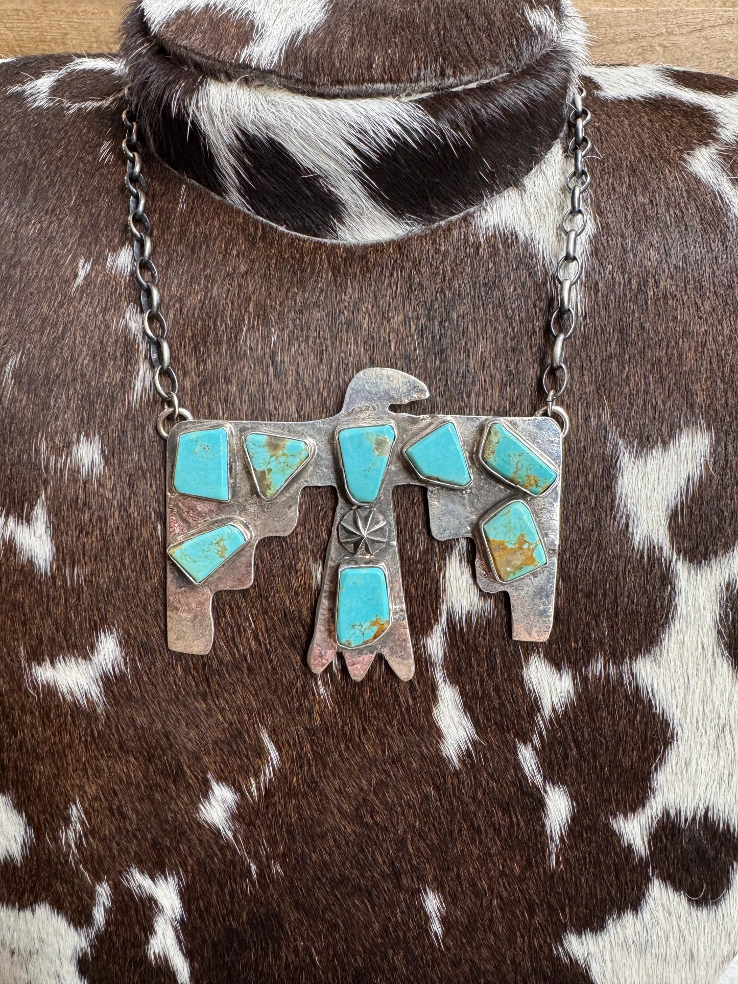 Thunderbird Turquoise Stone Necklace *Native