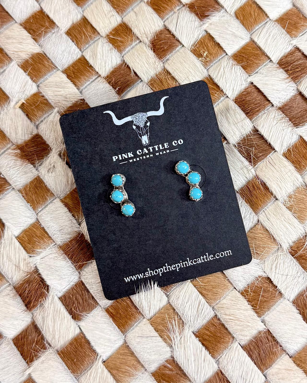 3 Stone Turquoise Crawlers *Native