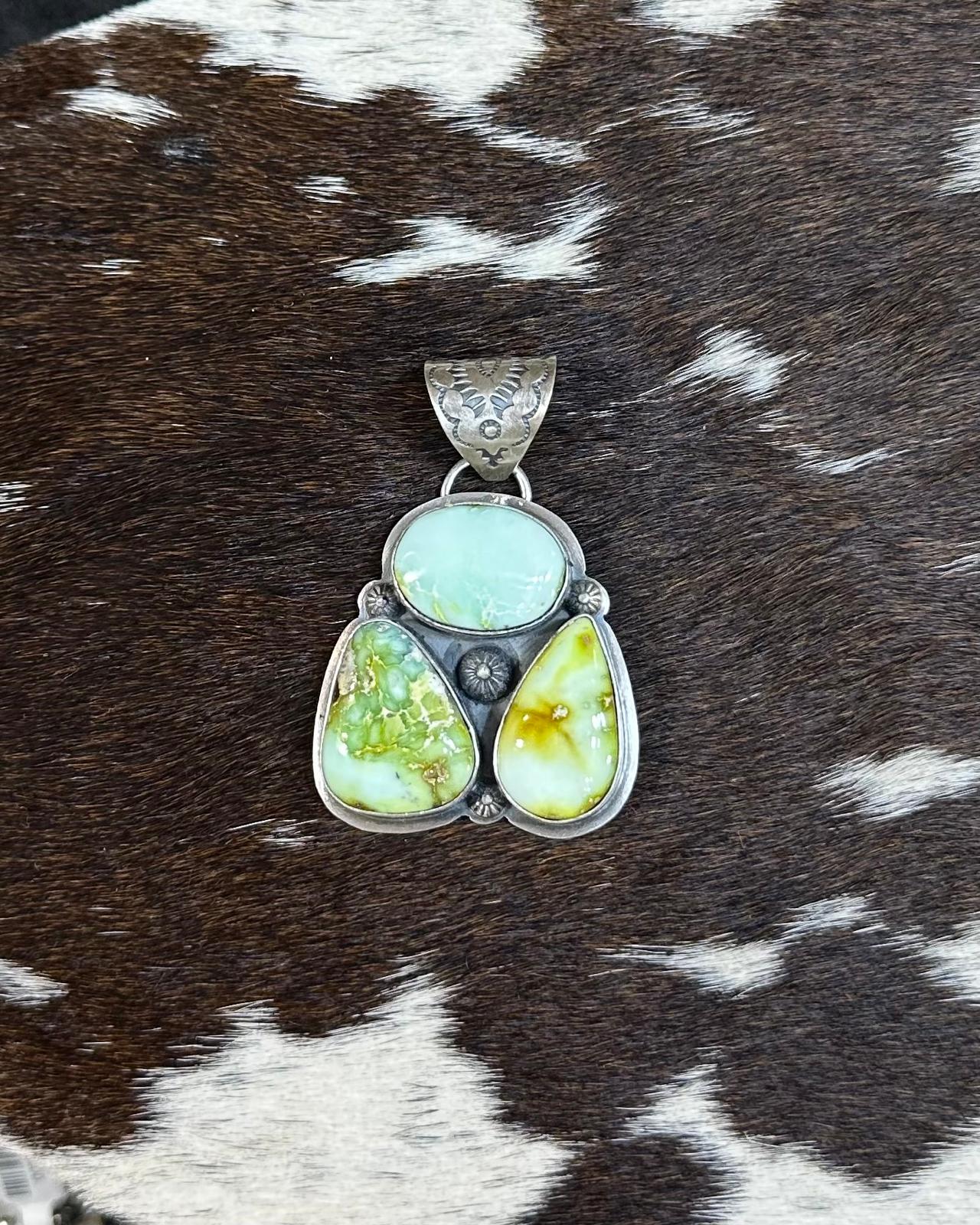 Palomino 3 Stone Cluster Pendant *Non Native