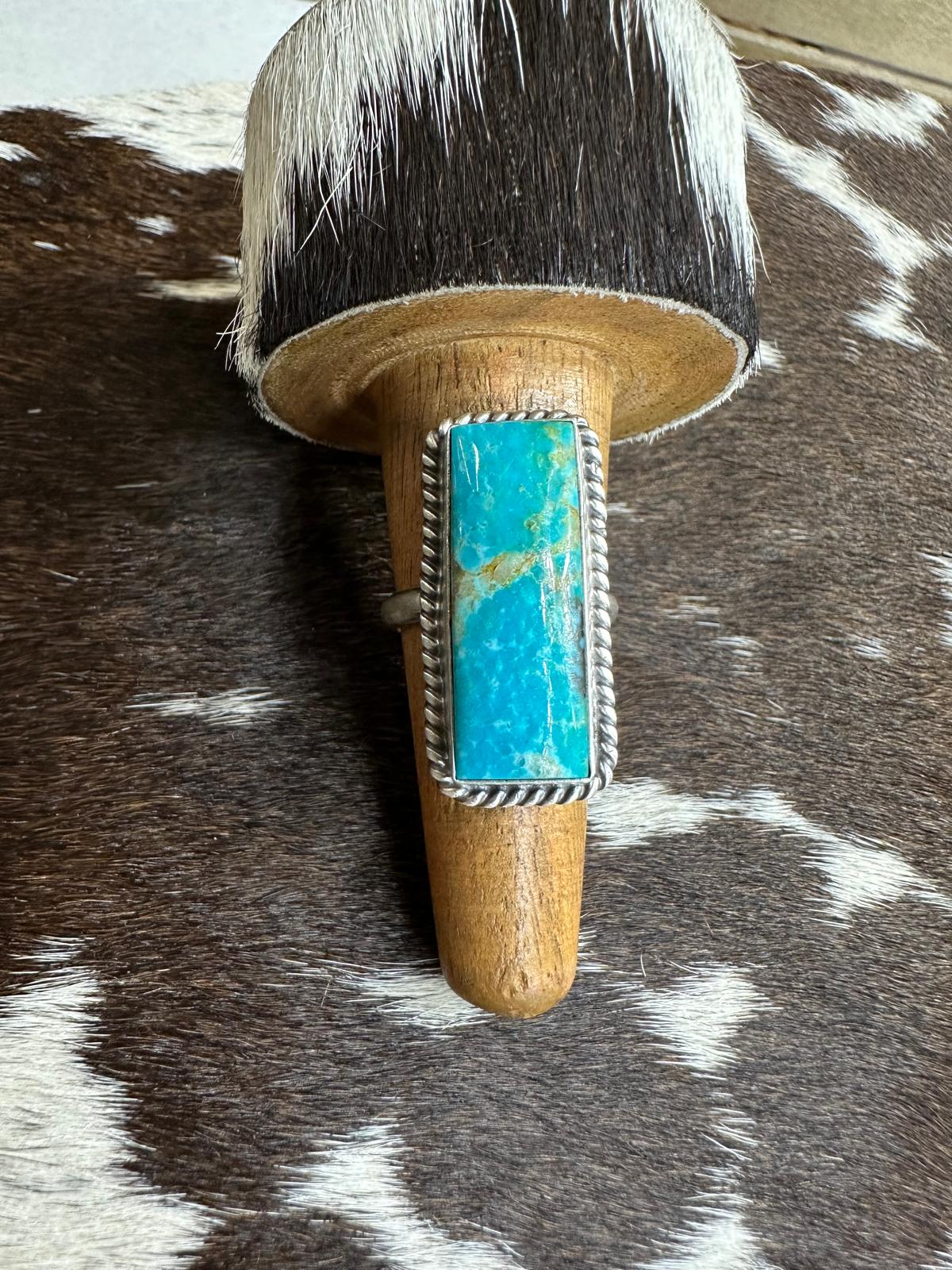 Turquoise Bar Ring *Native