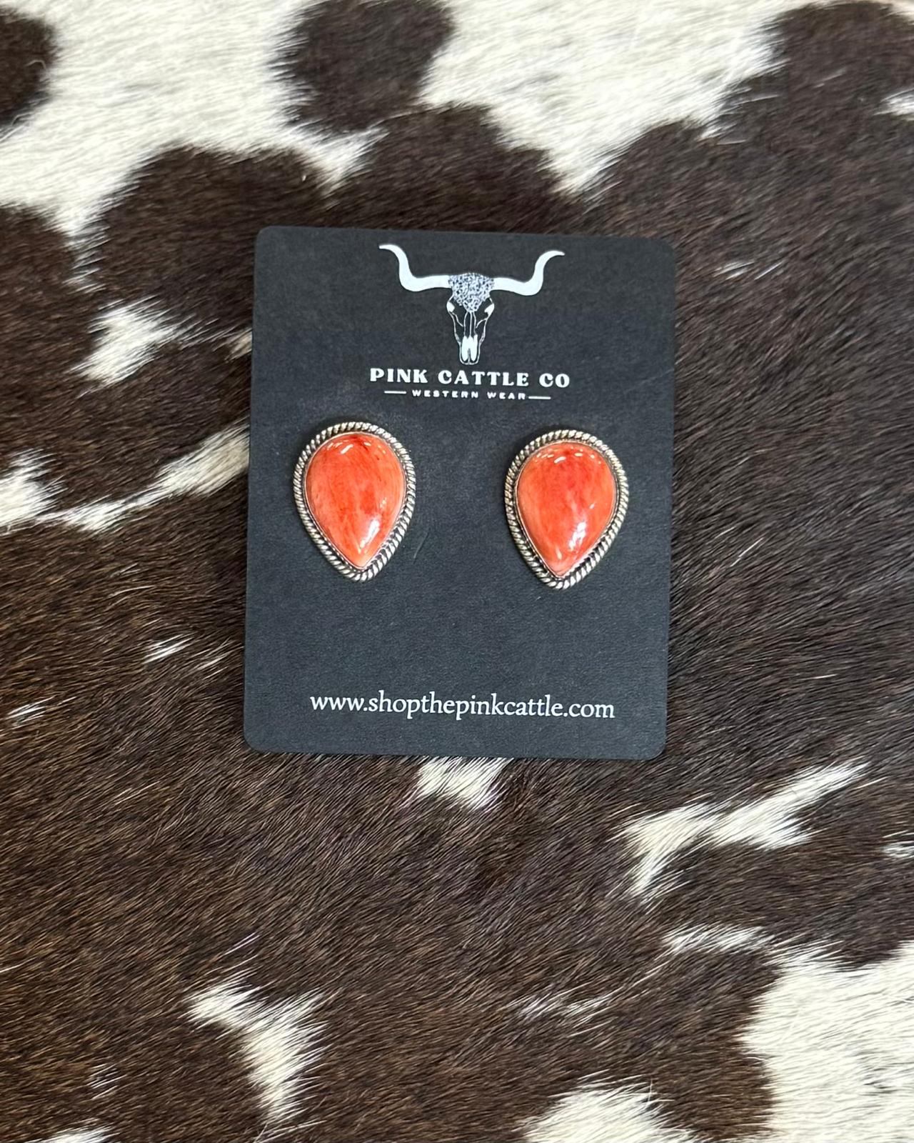 Spiny Teardrop Studs