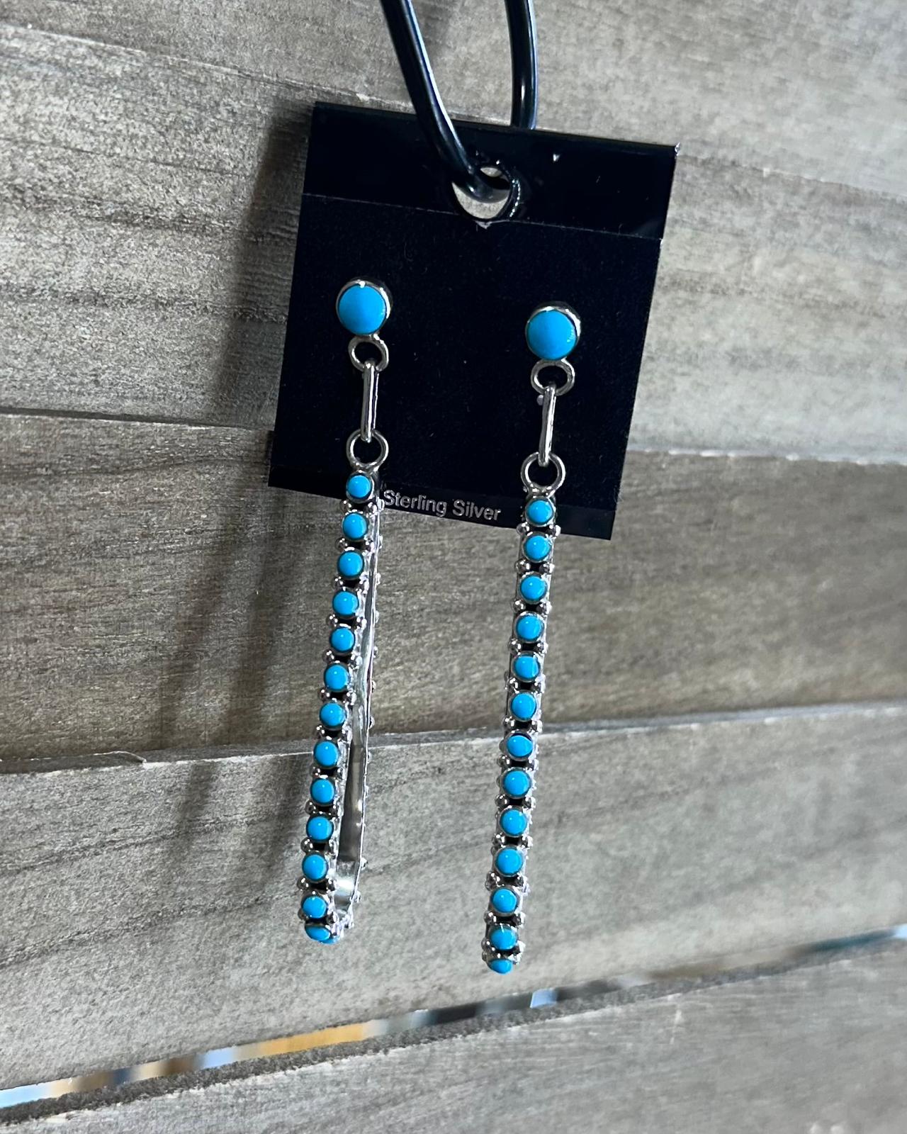 Turquoise Studded Dangle Studs *NonNative
