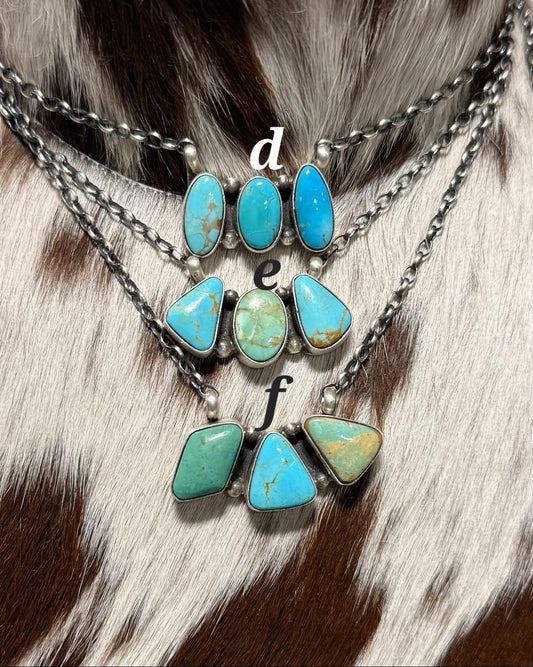 Donovan Skeets 3 Stone Necklace *Native