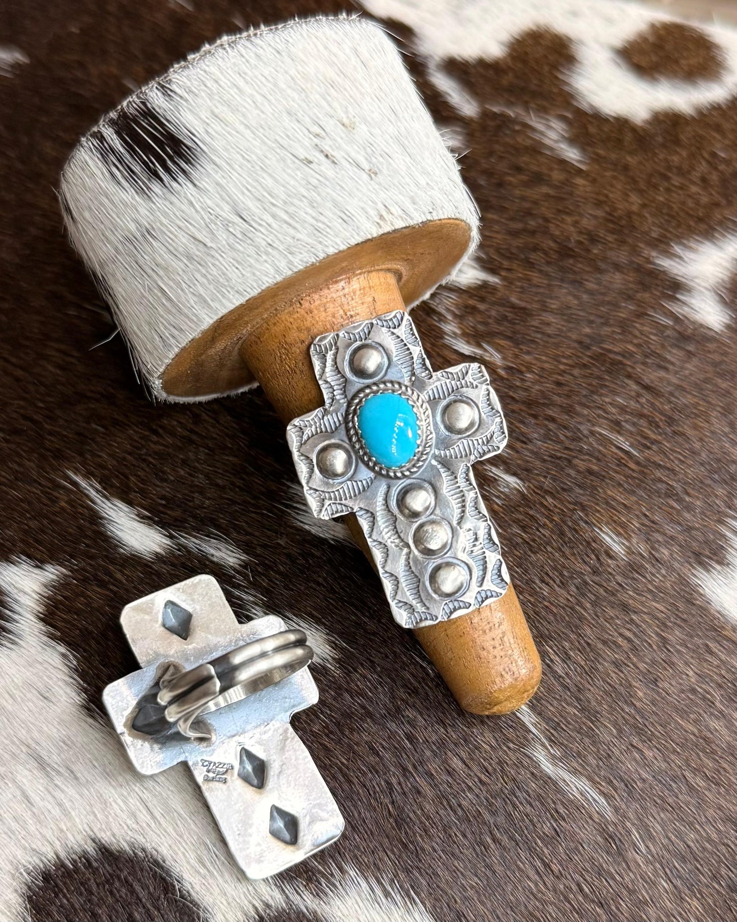 T. Yazzie Adjustable Cross Ring *Native