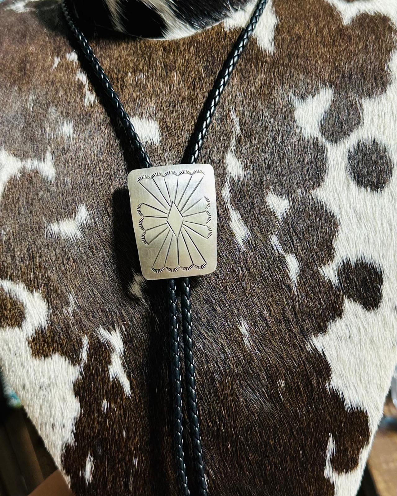 Sterling Silver Rectangle Bolo