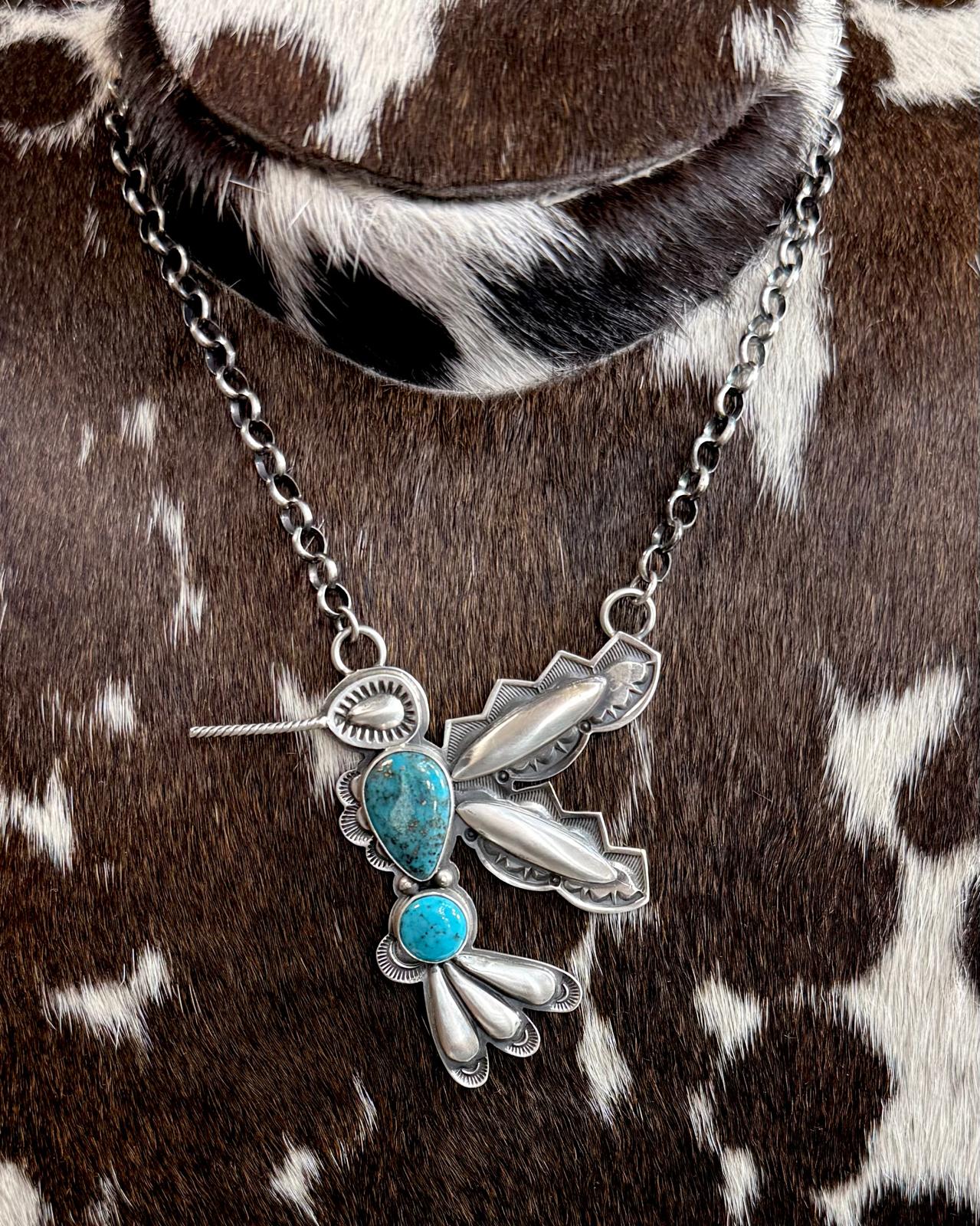 Charles Johnson Hummingbird Necklace 20” *Native