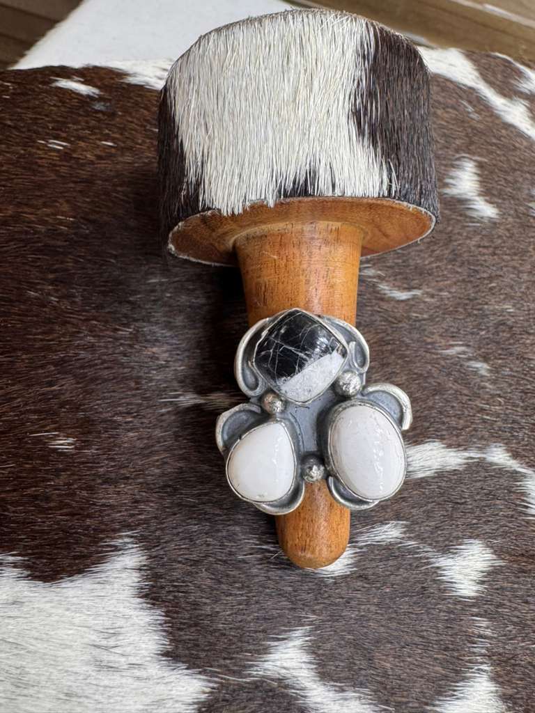 White Buffalo 3 Stone Ring *Native