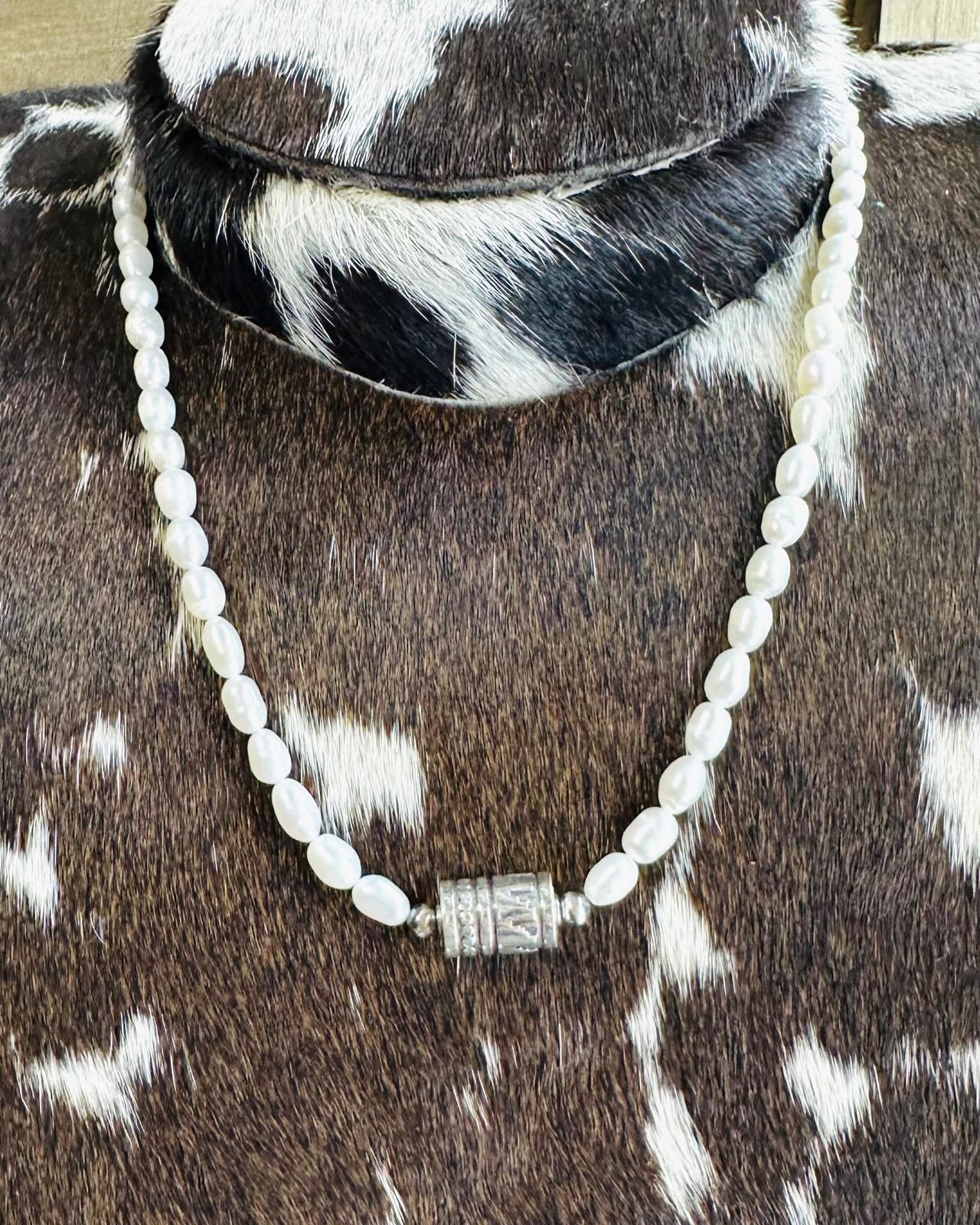 Freshwater Barrel Stacker Necklace