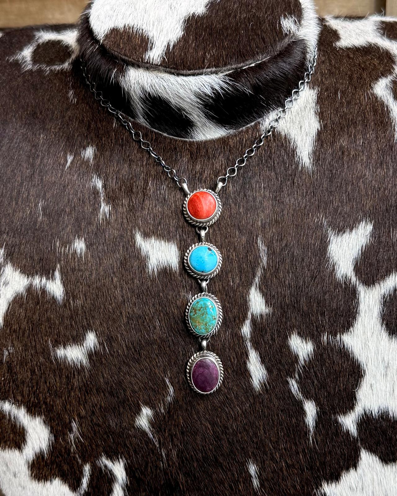 18" 4 Multi Stone Necklace *Native