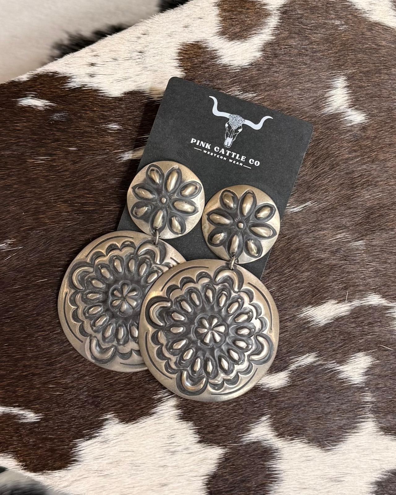 Sterling Silver Pattern Dangles *Native