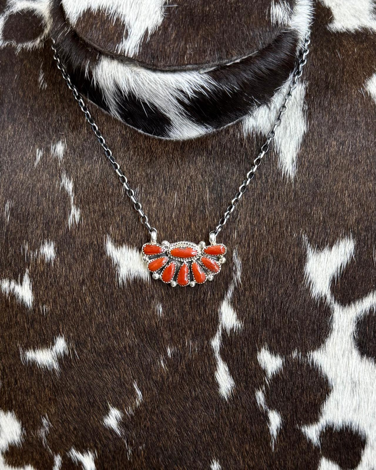 Alicia Wilson Coral Half Cluster Necklace *Native