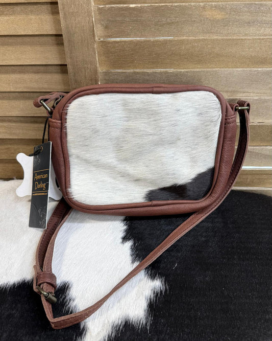 Simple AD Cowhide Crossbody