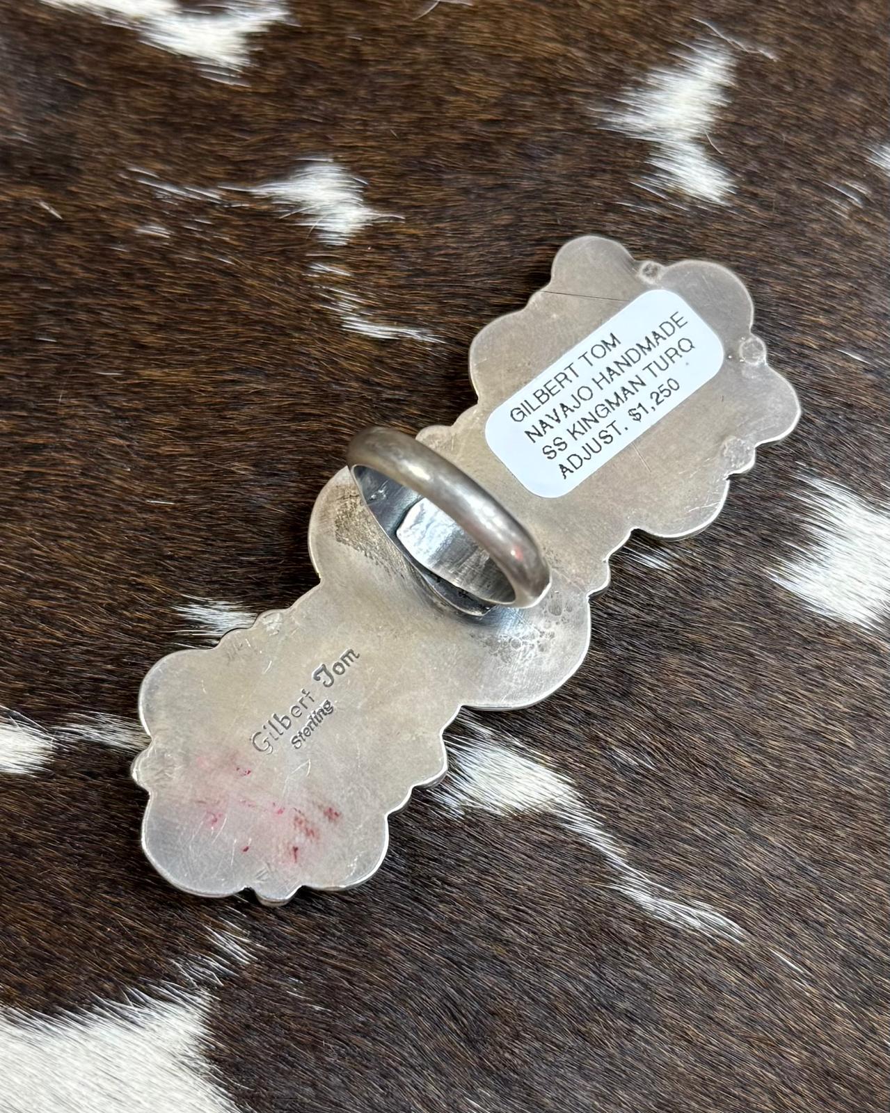 Gilbert Tom 3 Stone Kingman Ring *Adjustable