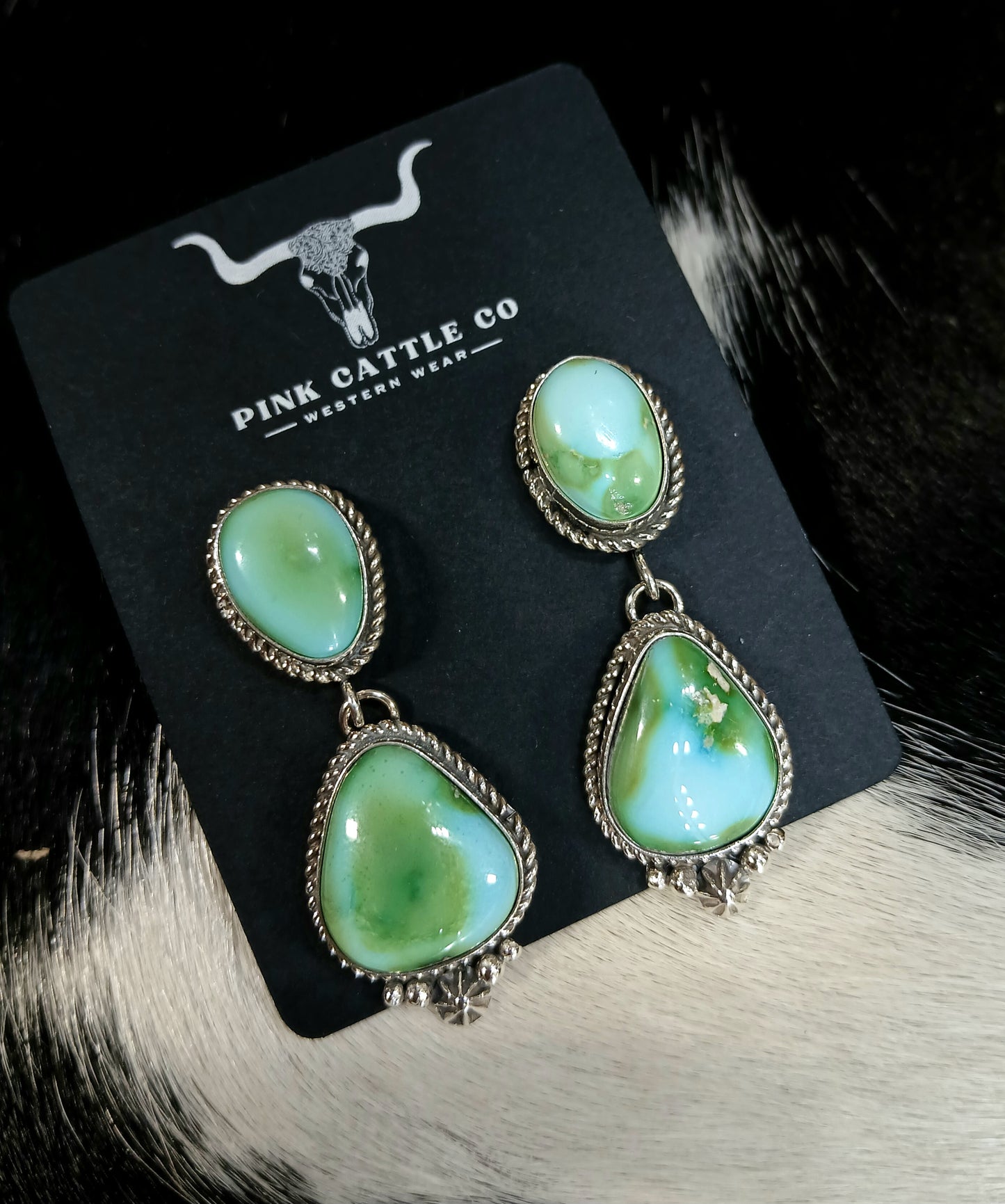 Sonoran Gold Dangle 2 Stone Earring *Native